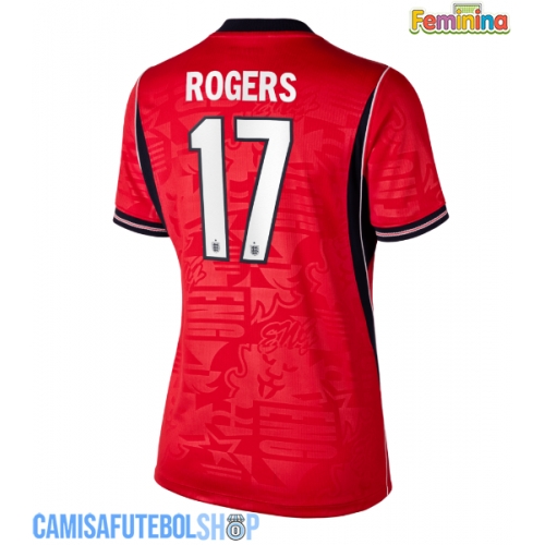 Camisa de time de futebol Inglaterra Morgan Rogers #17 Replicas 2º Equipamento Feminina Mundo 2026 Manga Curta